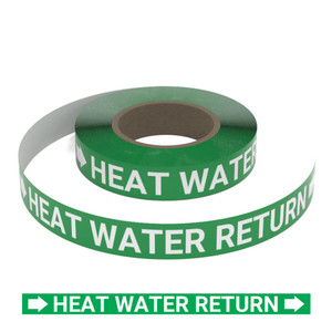 Heat Water Return - Pipe Marking Roll